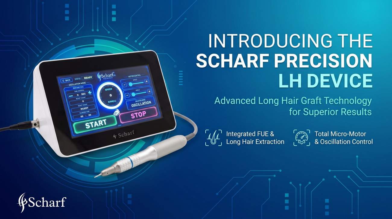 Introducing the Scharf Precision LH Device – advanced long hair graft technology